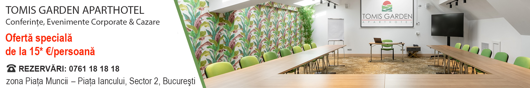 Pachet Smart Event toamna 2025 Centrul de Conferinte Tomis Garden